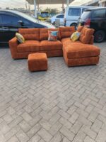 Burnt Orange L-Sofa