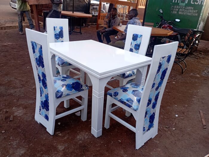 4-Seater Grey Dining Set - Image 2