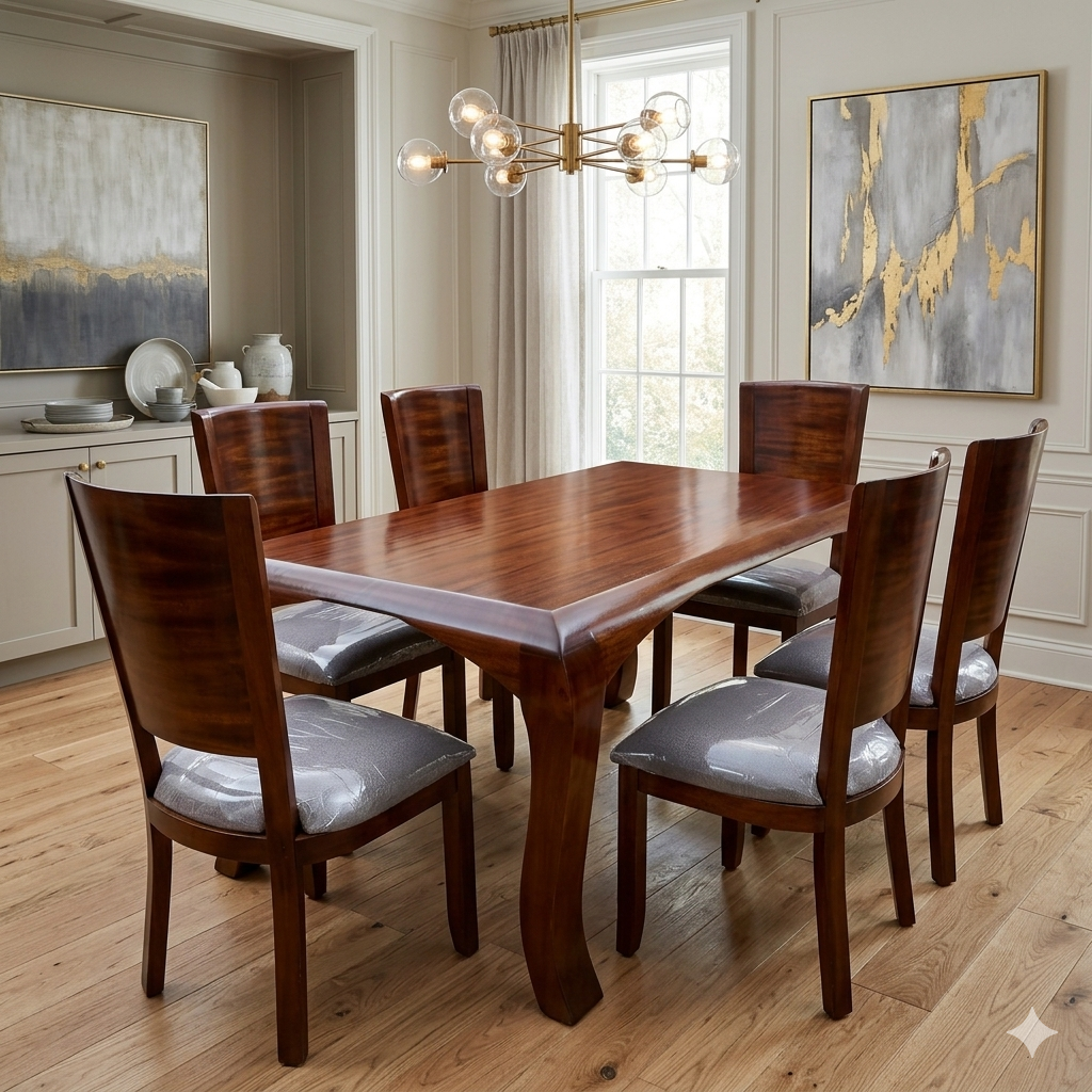 6 Seater Mahogany Dining Set 6 Seater Mahogany Dining Set