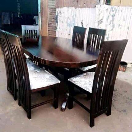 6-Seater Oval Dining Set