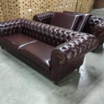 Leather Chesterfield Sofa Set