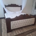 Mahogany Tufted Bed