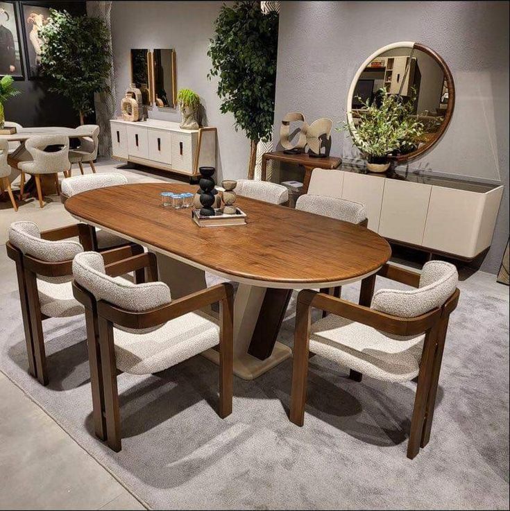 bedbyess (16) Oval Dining Table Set
