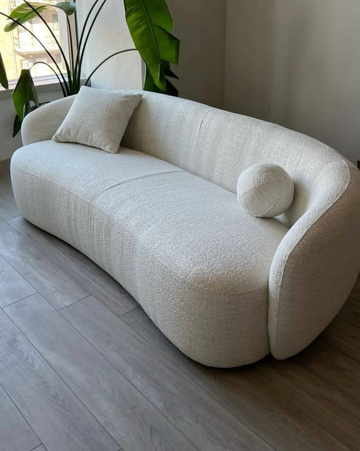 Curved Bouclé Sofa Curved Bouclé Sofa